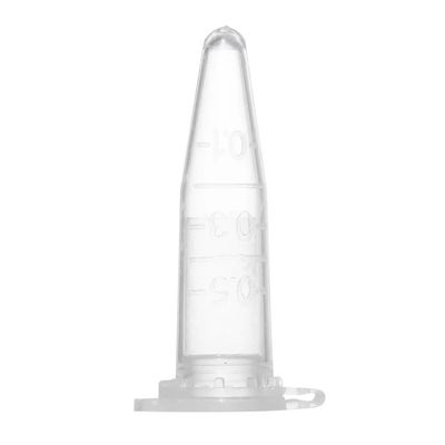 0.2ml 0.5ml 1.5ml帽子が付いている生殖不能PPのプラスチック円錐マイクロ遠心分離機管